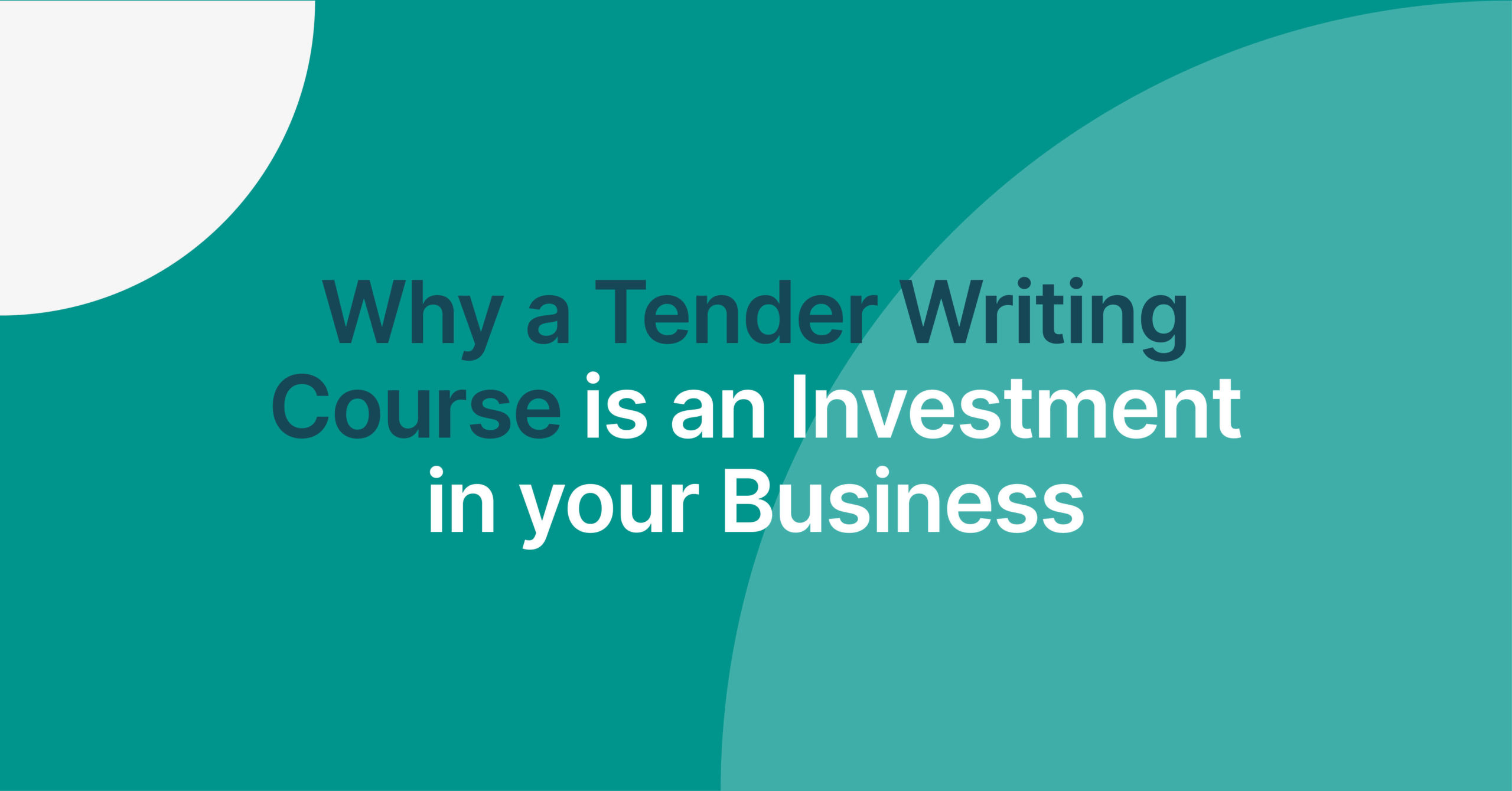 Why a Tender Writing Course is an Investment in your Business